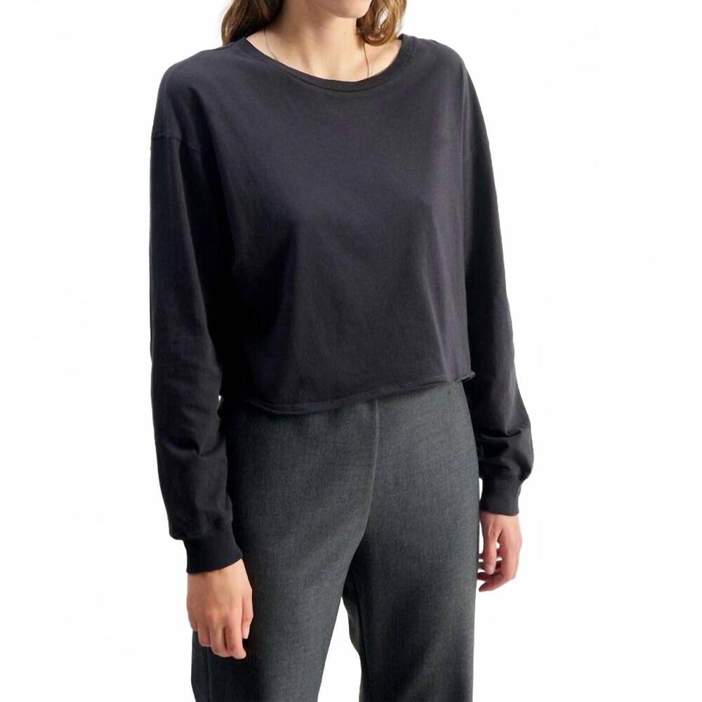 NEW AMERICAN VINTAGE apoly long sleeve tee in carbon